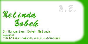 melinda bobek business card